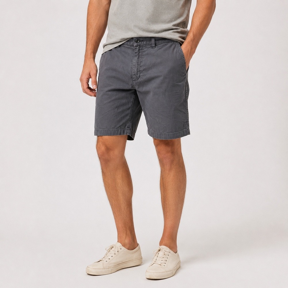 Patagonia Chino Shorts Mens 33 Grey Organic Cotton Twill Casual Flat Front